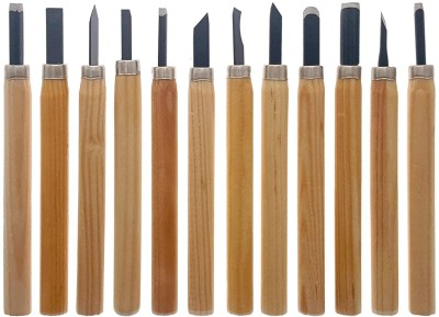 pollwala 12 pcs Wood Carving and Engraving Set Art Combination Chisel Combination Chisel Set(Pack of 12)