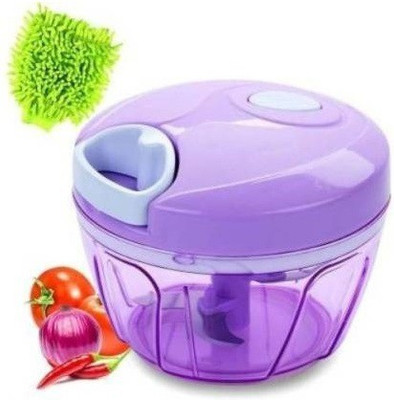 Yonxy Yonxy New Handy Quick Cutter Vegetable Fruit Nut Onion Chopper Hand Meat Grinder Mixer Food Processor Chopper Vegetable Cutter Slicer Shredder Salad Maker Vegetable & Fruit Chopper (1 unit)ini Plastic Chopper with 3 Blades, Purple green (450 ml) Vegetable & Fruit Chopper (1 SMART MINI FOOD PRO