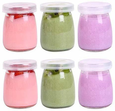 vetreo Glass Grocery Container  - 100 ml(Pack of 6, Clear)