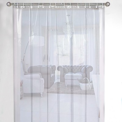 AG Creations 274 cm (9 ft) PVC Transparent Door Curtain (Pack Of 2)(Plain, Transparent)