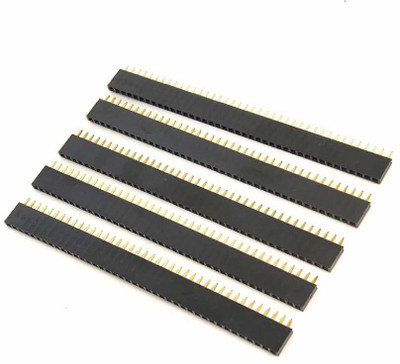 Manushre Manas Enterprises 5Pcs 2.54mm 1×40 Pin Female Single Row Header Strip Electronic Components Electronic Hobby Kit