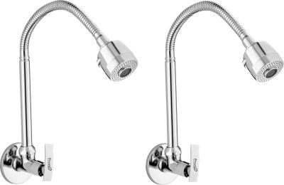 Prestige (Brass) Passion Kitchen Spout Flexible Sink Cock with Spout Rain Spray and Flange-set of 2 Spout Faucet(Wall Mount Installation Type)