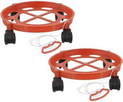 SHIVAM ENTERPRISE Quality LPG Gas Cylinder Trolley Easily Movable | Stand with Wheels |Flower Pot Stand | Water Bottle Trolley | Use As Carrying Kitchen Items Up To 75 kg PACK OF 2 (Red) Gas Cylinder Trolley(Multicolor) SHIVAM ENTERPRISE Quality LPG Gas Cylinder Trolley Easily Movable | Stand with Wheels |Flower Pot Stand | Water Bottle Trolley | Use As Carrying Kitchen Items Up To 75 kg PACK OF 2 (Red) Gas Cylinder Trolley(Multicolor)