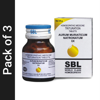 SBL Aurum Muriaticum Natronatum 6X Tablets(3 x 25 g)