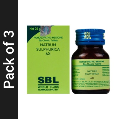 SBL Natrum Sulphurica 6X Tablets(3 x 25 g)