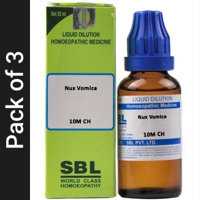 SBL Nux Vomica 10M CH Dilution(3 x 30 ml)