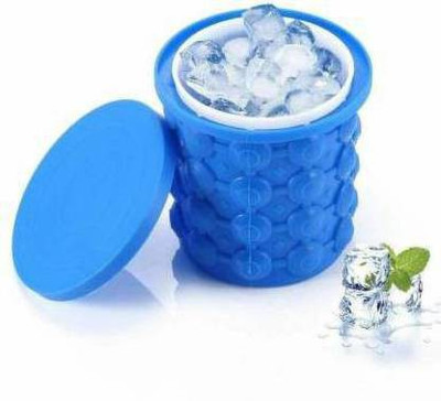 SHIVZONE 1 L Silicone Silicone Silicone Ice Cube Maker Ice Bucket(Blue)