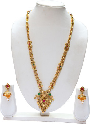 Swarajshop Copper Gold-plated Gold Jewellery Set(Pack of 1)
