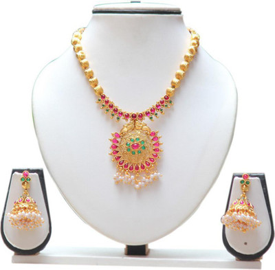 Ethnicking Copper Gold-plated Gold Jewellery Set(Pack of 1)