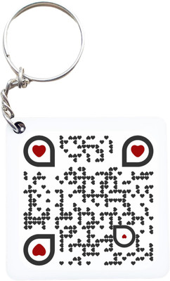 JAIPURART Drive Safe... I Need You Here With Me Qr Code Secret Message Key Chain