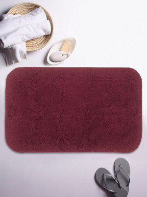 Bianca Cotton Bathroom Mat(Maroon, Large)