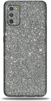 OggyBaba samsung m02s, m02s Mobile Skin(Silver Glitter With Glitter Finish)
