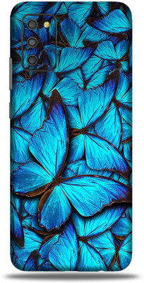 OggyBaba samsung m0s, m0s Mobile Skin(Sky Blue Sparkling Butterfly With Sparkling Finish)