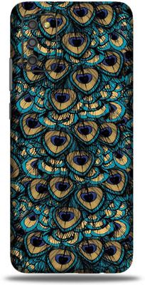 OggyBaba samsung m02s, m02s Mobile Skin(Sparkling Peacock Feather With Sparkling Finish)
