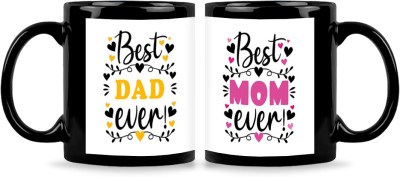 K1Portal Printed Coffee and Tea Ceramic- Gift for Birthday , anniversary Couple, Friends, Gift For Father's day Mother's Day 66 Ceramic Coffee Mug(325 ml, Pack of 2)