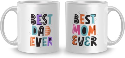 K1Portal Printed Coffee and Tea Ceramic- Gift for Birthday , anniversary Couple, Friends, Gift For Father's day Mother's Day 122 Ceramic Coffee Mug(325 ml, Pack of 2)