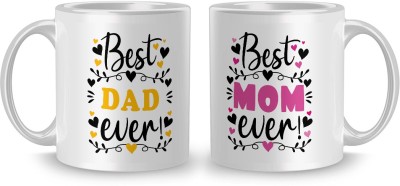 K1Portal Printed Coffee and Tea Ceramic- Gift for Birthday , anniversary Couple, Friends, Gift For Father's day Mother's Day 118 Ceramic Coffee Mug(325 ml, Pack of 2)