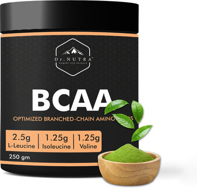Dr.Nutra BCAA 2:1:1 5000 Optimized Branched Chain Amino Acid-(250Gm, Green Tea) BCAA(250, Green Tea)