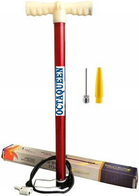 OCTAQUEEN Cycle pump Car,Bike,Basketball,Motorcycle,Car,Balloon,Ball,Volleyball Pump Bicycle Pump(Red)