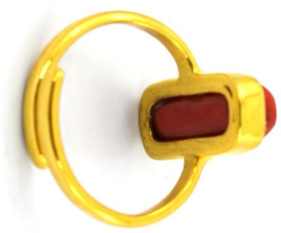 Creative Terry Gemstones Ring 4.25 Ratti Red Coral (Moonga)GEMSTONE Adjustable PANCHDHATU RING Stone Coral Ring