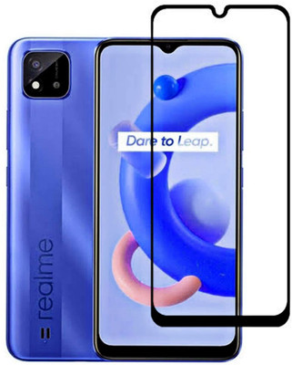 ASMANTIC Edge To Edge Tempered Glass for Realme C20(Pack of 1)