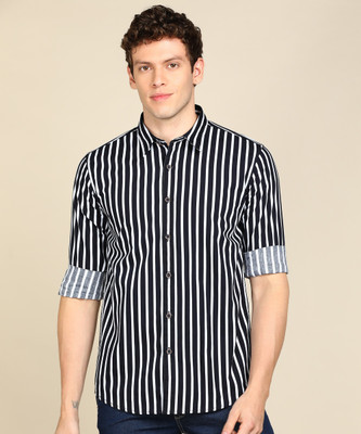Pepe Jeans Men Striped Casual Blue Shirt