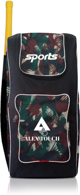 ALEXTOUCH Cricket Kit Bag With Unique Jungle Army Printed Heavy fabric (JUNGLE PRINT)(Black, Kit Bag)