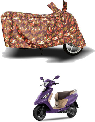 THE REAL ARV Waterproof Two Wheeler Cover for TVS(Zest, Red)