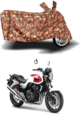 HYBRIDS COLLECTION Two Wheeler Cover for Honda(CB 400, Red)