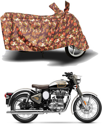HYBRIDS COLLECTION Two Wheeler Cover for Royal Enfield(Classic Chrome, Red)