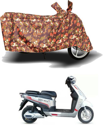 HYBRIDS COLLECTION Two Wheeler Cover for Hero Electric(Electric NYX e5, Red)