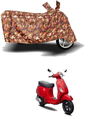 HYBRIDS COLLECTION Two Wheeler Cover for Vespa(Vespa LX, Red)