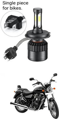 PECUNIA LED Headlight Bulbs - 12000LM 6000K -Hi/Lo Beam, Spotlight Fog Light Bulb Conversion Kits Upgraded Double JPS Chips Silent Fan IP67 Comftable With Royal Enfield Thunder Bird 350 Headlight Motorbike LED (12 V, 55 W)(Universal For Bike, Pack of 1)
