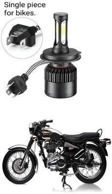 PECUNIA LED Headlight Bulbs - 12000LM 6000K -Hi/Lo Beam, Spotlight Fog Light Bulb Conversion Kits Upgraded Double JPS Chips Silent Fan IP67 Comftable With Royal Enfield Electra Deluxe Headlight Motorbike LED (12 V, 55 W)(Universal For Bike, Pack of 1)