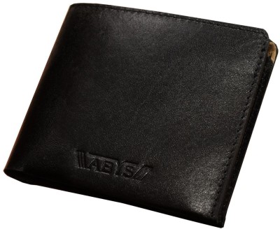 ABYS Men Black Genuine Leather Wallet(2 Card Slots)