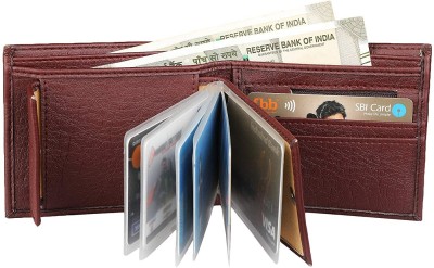 ShopMore Men Brown Artificial Leather Wallet(10 Card Slots)