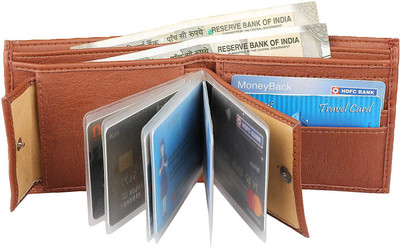 DENNY BLACQ Men Casual Tan Artificial Leather Wallet(10 Card Slots)