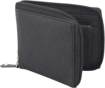 ShopMore Men Casual Black Artificial Leather Wallet(3 Card Slots)