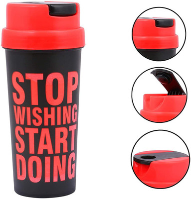 ALLIEDSALESINDIA 500 ml Plastic Shaker(Pack of 1, Red, Black)
