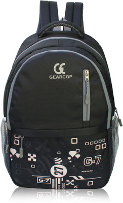 Gearcop Spacy unisex backpack laptop bags and reflective print 25 L Laptop Backpack(Black)