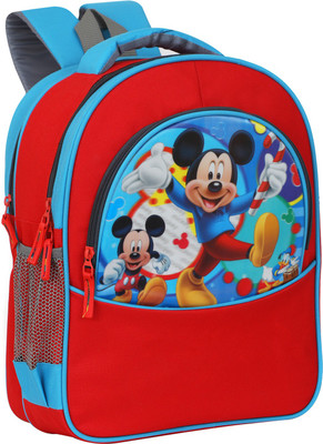 bayo Mickey Mouse Pre-School 31cm For Nursery (LKG/UKG/1st std) School Bag Waterproof School Bag(Blue, Red, Dark Blue, 30 L)