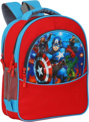 bayo Avengers 16 ×12 inch Pre-School 31cm For Nursery (LKG/UKG/1st std) School Bag Waterproof School Bag(Red, Blue, Multicolor, 30 L)