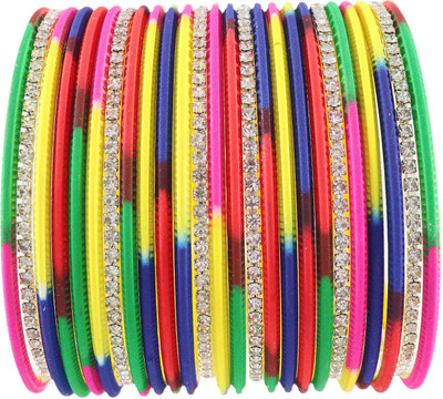 ZULKA Metal Zircon Bangle Set(Pack of 26)