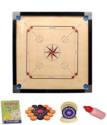 dtc Wooden 20 inch 20 cm Carrom Board(Beige)