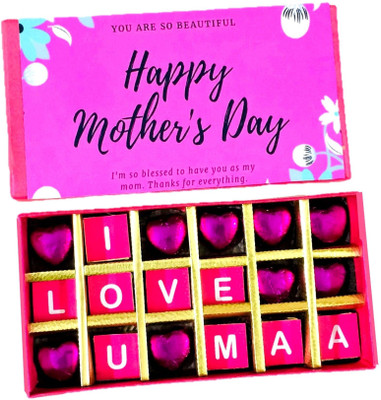 Expelite I Love You MAA Rectangle mothers day Chocolate box Truffles, Bars(18 x 27.78 g)