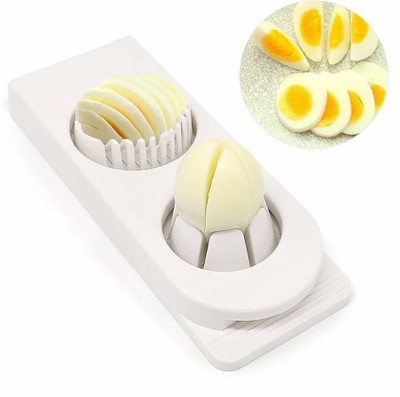 Fulkiza by FULKIZA All Type of Use in Kitchen 2 in 1 Egg Cutter Stainless Steel Boiled Egg Slicer Egg Slicer(1 Egg Slicer .)