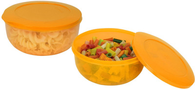 Cutting EDGE Plastic Utility Container  - 900 ml(Pack of 2, Orange)