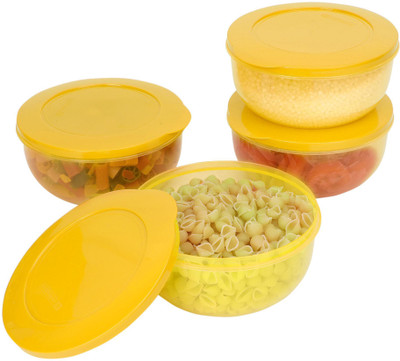 Cutting EDGE Plastic Utility Container  - 600 ml(Pack of 4, Yellow)