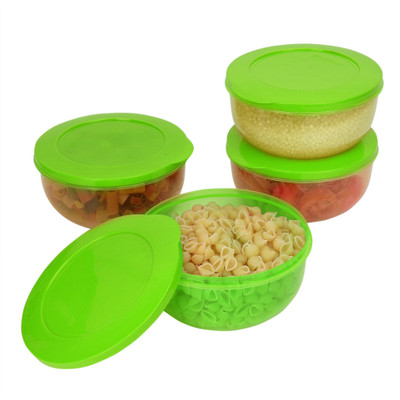 Cutting EDGE Plastic Utility Container  - 600 ml(Pack of 4, Green)
