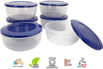 Cutting EDGE Plastic Utility Container  - 900 ml(Pack of 6, Blue)
